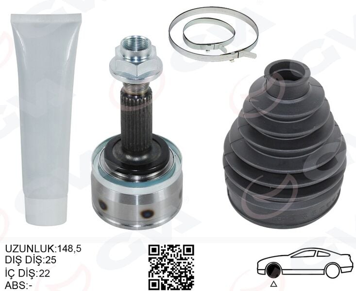 GVA 4491154K AKS KAFASI DIŞ HYUNDAI BAYON 1.0L 1.4L G3LE G4LC 21-> / KIA RIO. STONIC 1.4L G4LC 19-> 25x22x52.5 - Görsel 1
