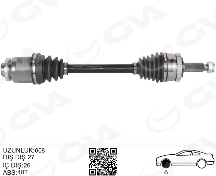 GVA 4491210 KOMPLE AKS ÖN SAG HYUNDAI TUCSON JM 2.0 CRDI ABSLI 04-10 - Görsel 1