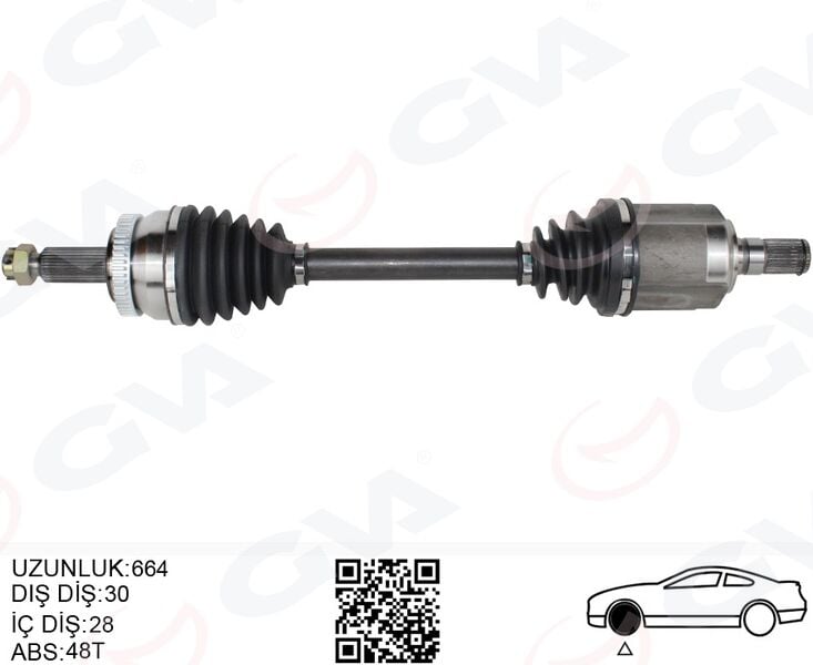 GVA 4491213 KOMPLE AKS ÖN SOL ABSLI HYUNDAI IX35 2.0 CRDI A-T 10- -KIA SPORTAGE 2.0 CRDI A-T 10- - Görsel 1