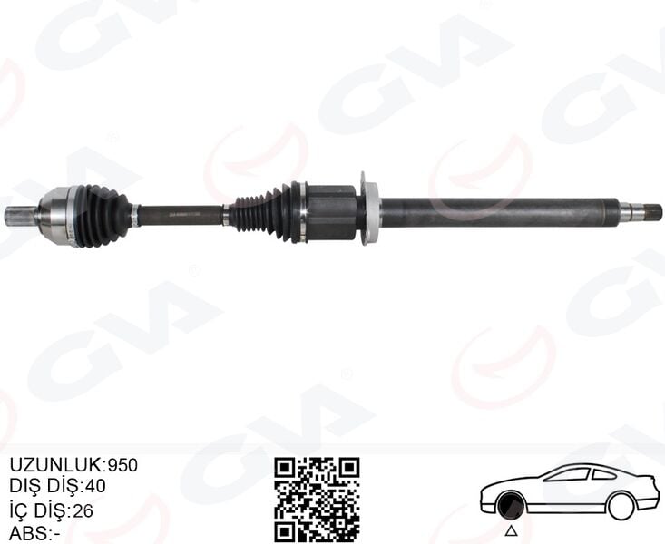 GVA 4499000 ÖN AKS KOMPLE SAĞ VOLVO S60 II 15>V60 I 15> V70 III 15> D2-T3-T4 OTOM. SANZIMAN 8 VITES - Görsel 1