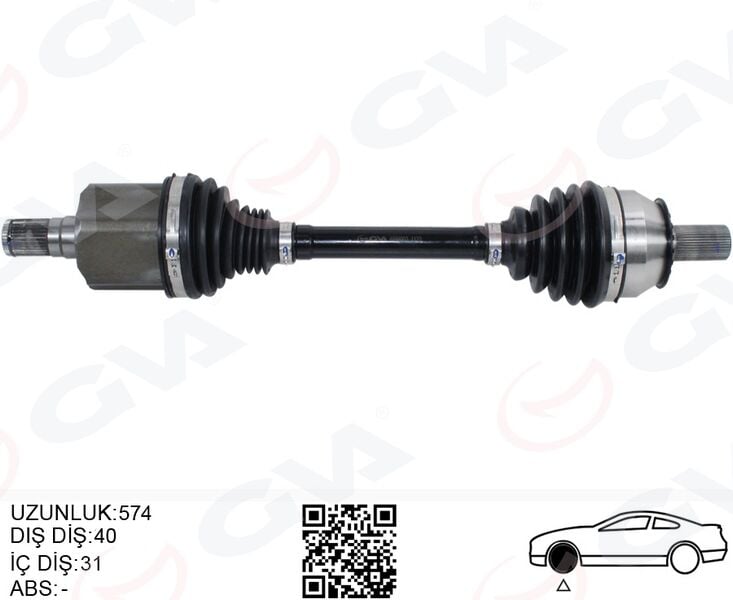 GVA 4499003 ÖN AKS KOMPLE SOL VOLVO S60 II 15> 2.0 D-T6-T5 S80 II D4-T6 15> V60 I 13>V70 III 13> OTOM. SANZIMAN - Görsel 1