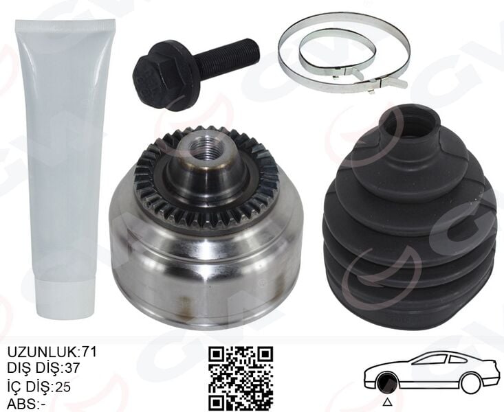 GVA 4499004K AKS KAFASI DIŞ SAĞ/SOL BMW F10 F12 F13 F06 xDrıve 71MM - Görsel 1