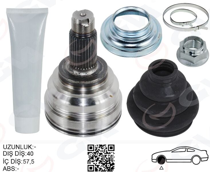 GVA 4499015K AKS KAFASI DIŞ ARKA SAĞ/SOL BMW X5 E53 00>07 141.5MM - Görsel 1