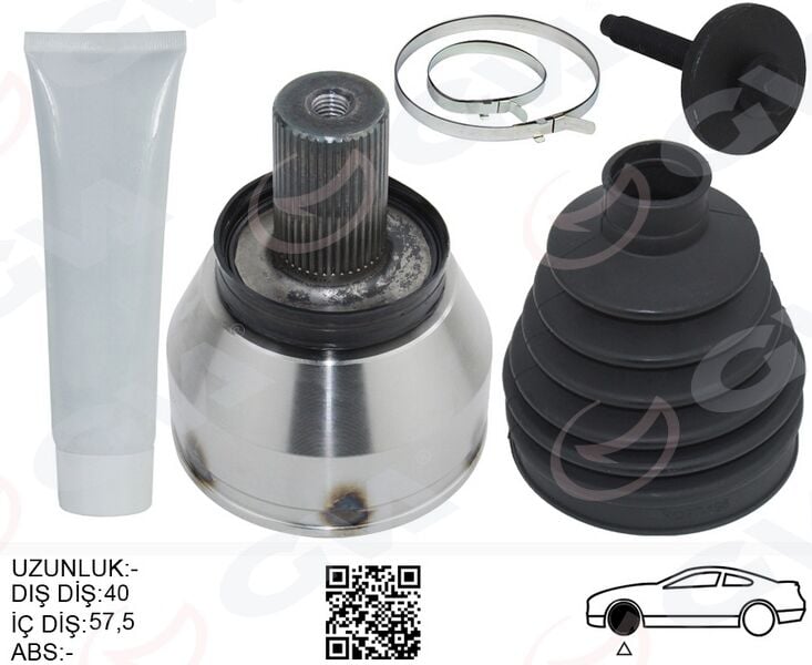 GVA 4499120K AKS KAFASI DIŞ ÖN SAĞ-SOL S60 II 10>V70 III 07-16 GALAXY 2.0 TDCi 06-15 MONDEO IV 2.0 TDCI 07-14 - Görsel 1