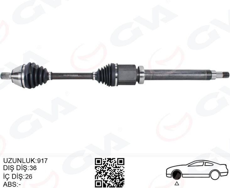 GVA 4499160 ÖN AKS KOMPLE SAG VOLVO S40 VOLVO II 1.6 D2 10>12 V50 1.6 D2 10>12 C30 1.6 D2 10>12 D 4162 T - Görsel 1