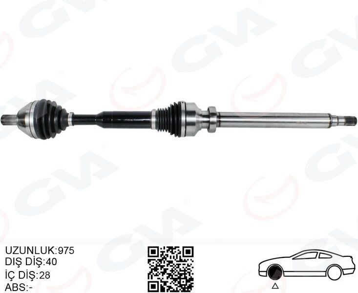 GVA 4499164 ÖN AKS KOMPLE SAG VOLVO XC60 I 10>15 D3-D4-T5-T6 XC60 II 15> D4 OTOMATİK ŞANZIMAN 8 VİTES - Görsel 1