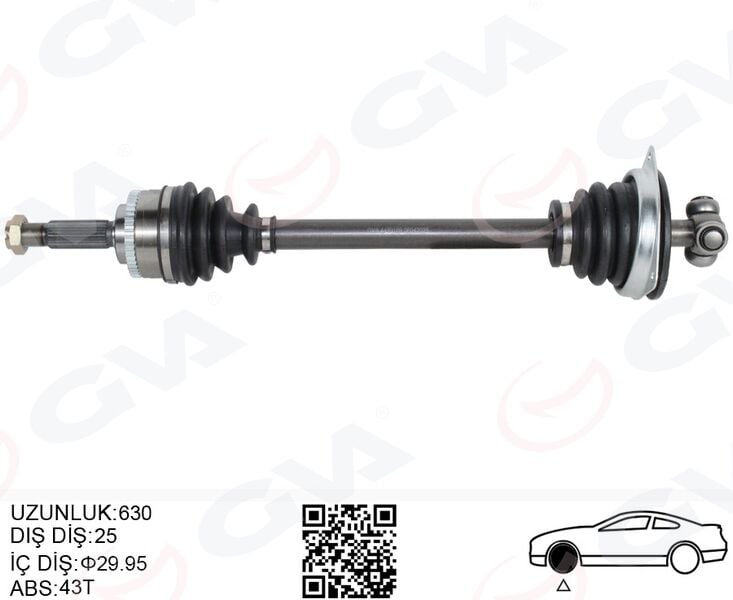 GVA 4499169 ÖN AKS KOMPLE SOL VOLVO S40 I 1.6-1.8 1.9DI 1.6 99>04 V40 I 1.6-1.8 1.9DI 1.6 99>04 - Görsel 1