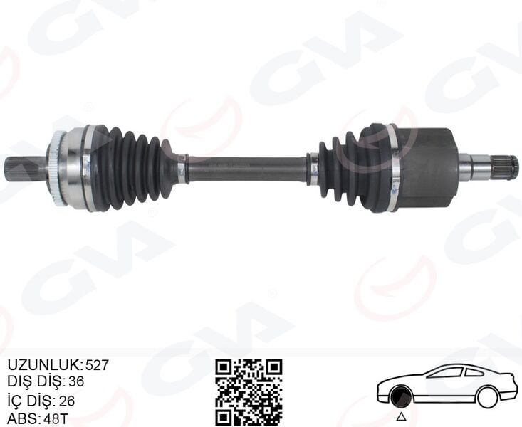 GVA 4499170 ÖN AKS KOMPLE SOL VOLVO S60 I 2.0 T 2.4 04>10 V70 II 2.0 T 2.4 04>10 - Görsel 1