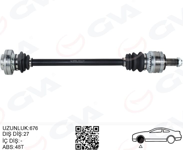 GVA 4499183 KOMPLE AKS ARKA SAĞ BMW E46 676MM - Görsel 1