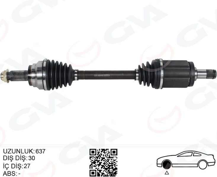 GVA 4499186 KOMPLE AKS ÖN SOL BMW X5 E70 X6 E71 E72 637MM - Görsel 1