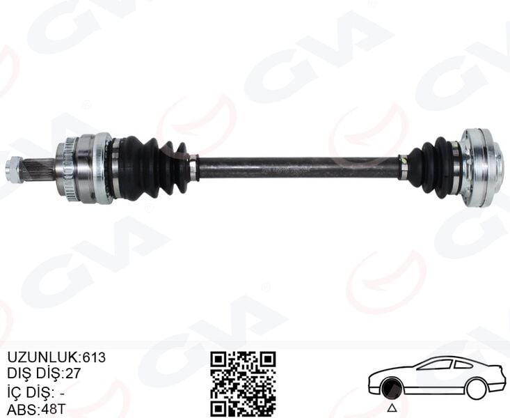 GVA 4499190 KOMPLE AKS ARKA SOL BMW E81 E87 E82 E88 E90 E91 E92 607MM - Görsel 1