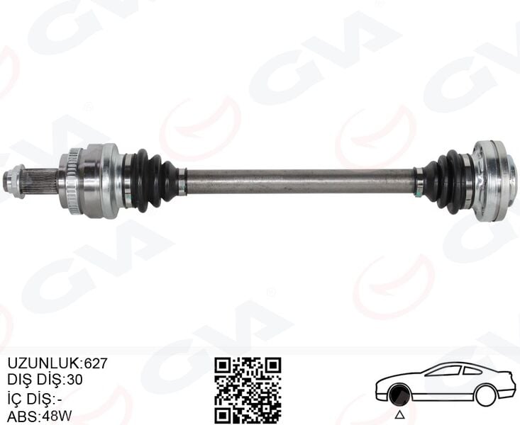 GVA 4499204 KOMPLE AKS ARKA SOL BMW X3 E83 04> 627MM - Görsel 1