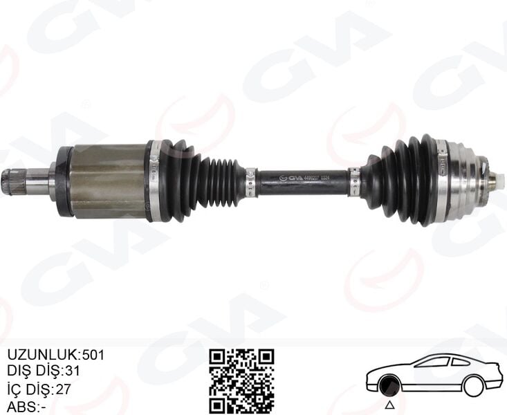 GVA 4499207 KOMPLE AKS ÖN SOL BMW X1 E84 09>15 501MM - Görsel 1