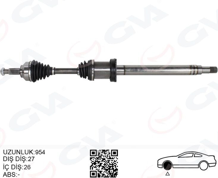 GVA 4499212 KOMPLE AKS ÖN SAĞ JAGUAR X-TYPE I X400 2.2 D 954MM - Görsel 1
