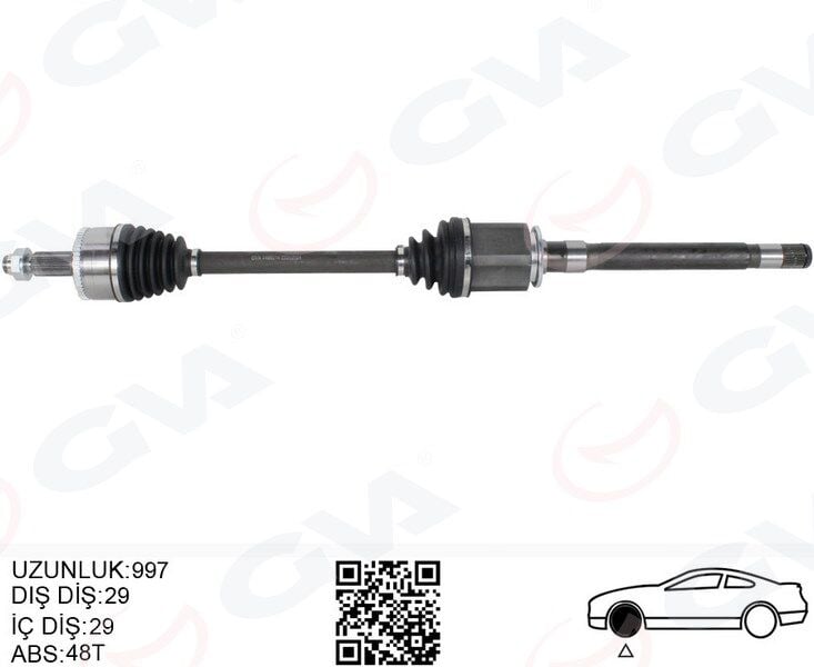 GVA 4499214 KOMPLE AKS ÖN SAĞ DISCOVERY 3 L319 DISCOVERY 4 L319 R.R SPORT I L320 997MM - Görsel 1
