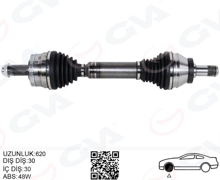 GVA 4499226 KOMPLE AKS ÖN SOL RANGE ROVER 3 VOGUE L322 02>12 620MM - Görsel 1