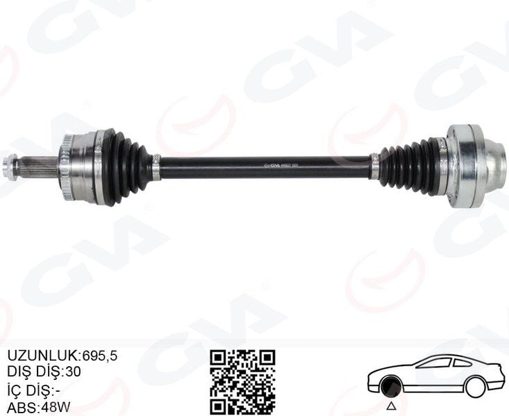GVA 4499227 KOMPLE AKS ARKA SAĞ/SOL RANGE ROVER 3 VOGUE L322 02>12 692MM - Görsel 1