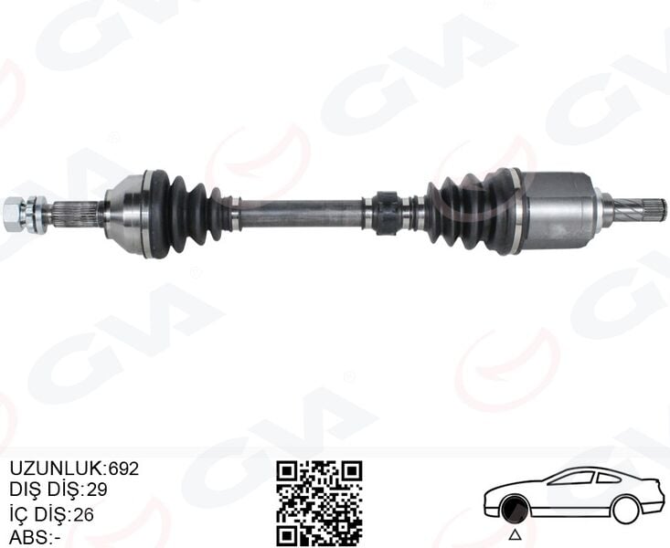 GVA 4499909 KOMPLE AKS SOL NISSAN QASHQAI 1.5L K9K J10 06-13 MANUEL VİTES - Görsel 1