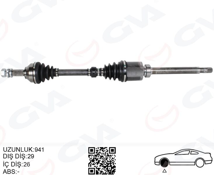 GVA 4499910 KOMPLE AKS SAĞ NISSAN QASHQAI 1.5L K9K J10 06-13 MANUEL VİTES - Görsel 1