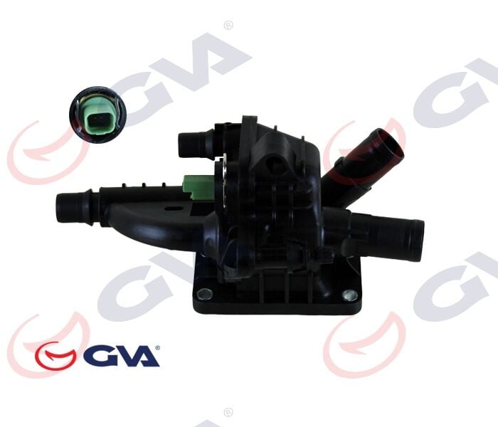 GVA 5143225 TERMOSTAT KOMPLE 83C P207-P208-P301-P308-P508-PARTNER-BERLINGO-C3-C4-C5-DS3-C-ELYSEE FIAT SCUDO 08> 1.6HDİ 1.6D MJET - Görsel 1