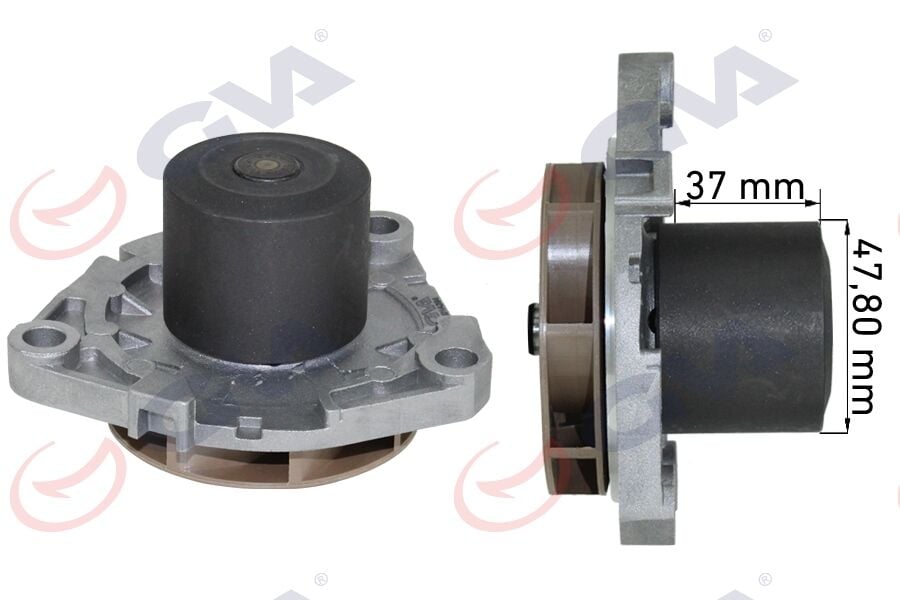 GVA 5290131 DEVİRDAİM SU POMPASI FIAT DOBLO 10>BRAVO II 07>14 500L-x 12>18 EGEA 15>OPEL ASTRA H-J-INSIGNIA 08> INSIGNIA 08>VECTRA C 04>ALFA ROMEO 159 GIULIETTA 10>MITO 11>JEEP RANEGADE 1.6D MTJ 1.9D MTJ 2.0 CDT - Görsel 1