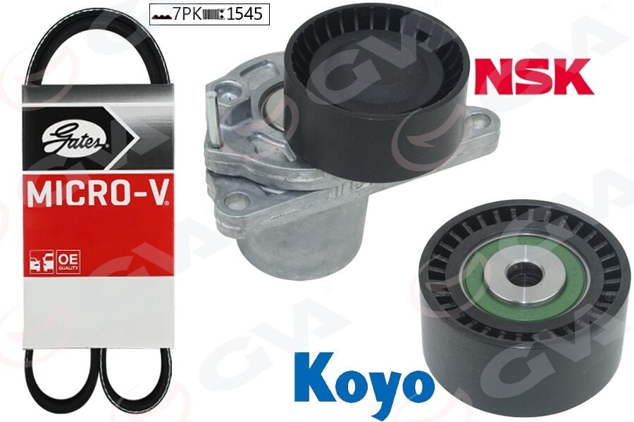 GVA 59A1125 KANALLI KAYIS SETI MERCEDES OM622 OM626 W447 W205 QASHQAI X-TRAIL 1.6L 2.0L J10 J11 T31 T32 07>NAVAR A 2.3L YS23 D23 15> RENAULT FLUENCE 09>MASTER III 10>TRAFIC III 15> 1.6dCi R9M 2.3dCi M9T KUTUKLU - Görsel 1