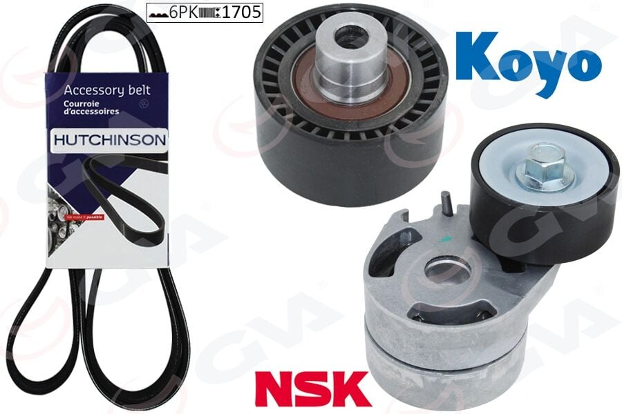 GVA 59A4325 ALTERNATÖR GERGİ KİTİ KÜTÜKLÜ P206-XSARA 1.4HDİ-P407-BERLINGO-C5- 1.6 HDİ KLİMALI K026PK1708 - Görsel 1