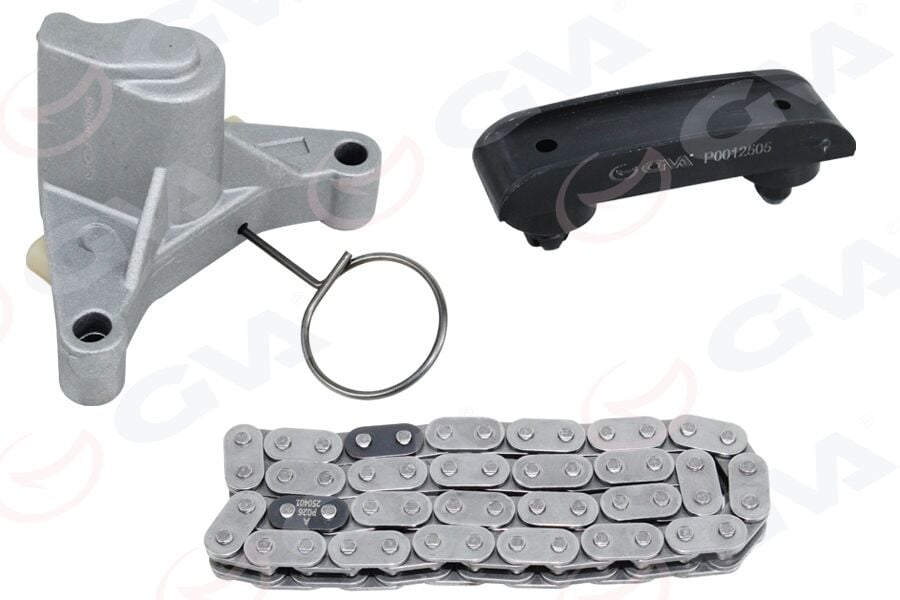 GVA 59C4321 EKSANTRIK MIL ZINCIR KITI MONDEO IV 07>10 KUGA I 08>12 2.0 TDCI P307-P308-P508-P3008-P5008-P406-P407 -C4-C5-DS4-JUMPY 2.0 HDI DW10ATED FIAT SCUDO 2.0 16V MULTİJET 3M5Q6268AA 3M5Q6L266BA - Görsel 1