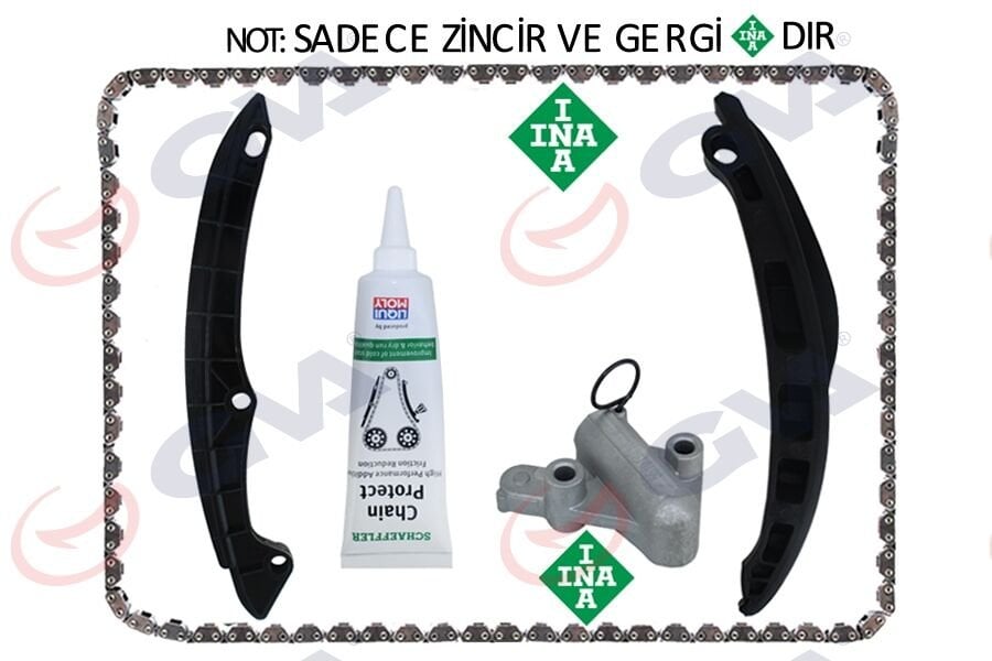 GVA 59C7510-2 EKSANTRİK ZİNCİR SETİ GOLF5/6-JETTA-PASSAT-SCIROCCO-A3-LEON 1.6 FSI BLF - 1.4 TSI CAXA-BMY-BLG - Görsel 1