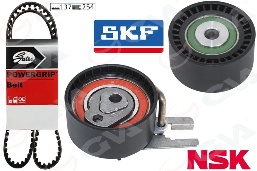 GVA 59T4315G EKSANTRİK GERGİ KİTİ P206-P207-P307-P308-P407-P3008-EXPERT-PARTNER-BERLINGO-JUMPY-C2-C3-C4-C5- XSARA -FOCUS II-FIESTA V-VI VOLVO S40-C30-V50-FIAT SCUDO EURO4 1.6 HDI-TDCİ - Görsel 1