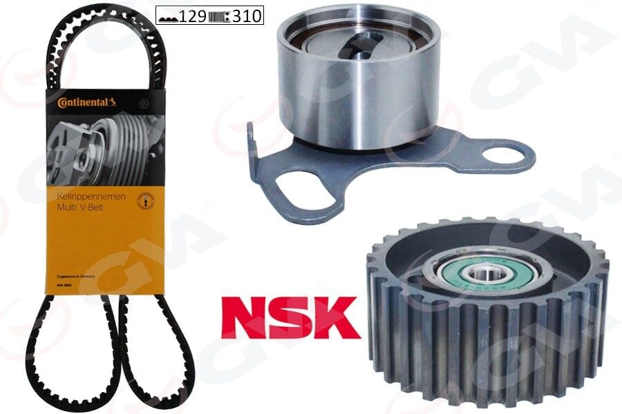 GVA 59T7190 TRİGER KAYIŞ SETİ EKSANTRİK SETİ TOYOTA HILUX 2.4L 2L 2L-T LN85 LN145 LN105 90-04 / HIACE 2.4L 2L LH112 LH114 89-> 1 KAYIŞ 1 RULMAN 1 DİŞLİ 129x310 - Görsel 1