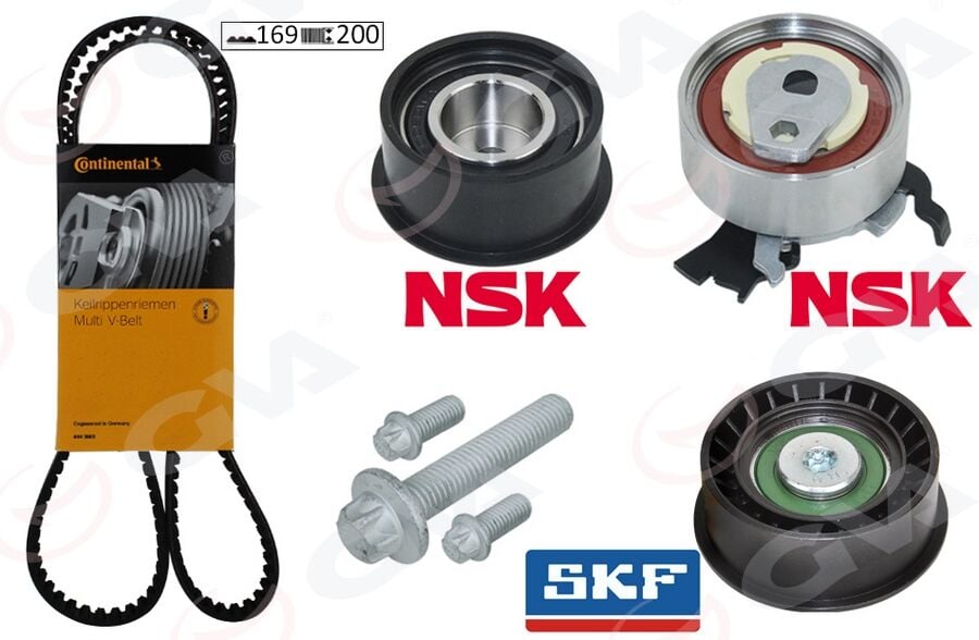 GVA 59T9003C EKSANTRİK GERGİ KİTİ 169x200 ASTRA F-CORSA B-VECTRA B 1.4i-1.6i-1.8i 16V X14XE-X16XEL-X18XE - Görsel 1