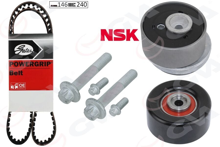 GVA 59T9007G EKSANTRİK GERGİ KİTİ 146x240 ASTRA H-J-INSIGNIA-VECTRA C-CRUZE 1.6-1.8 Z16XEP-XER-A16LET-XER-B16XER - Görsel 1