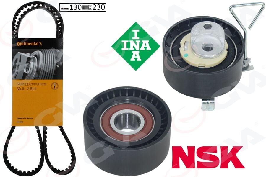 GVA 59T9975C EKSANTRİK GERGİ KİTİ VOLVO S60 1.5T3 2.0 T3 T4 T5 T6 T8 15-18 S80 S90-V40-V60 V70 V90 XC40 XC60 XC90 130DİŞ X 23 31460035 - Görsel 1