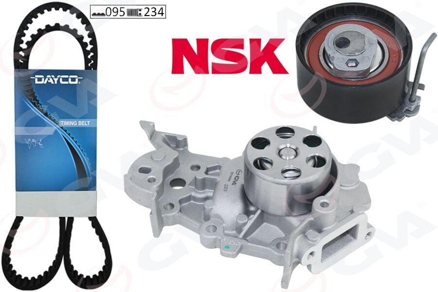 GVA 59WPK1425 DEVİRDAİMLİ EKSANTRİK GERGİ KİTİ 095x234 RENAULT CLIO II 98>05 CLIO III 05>12 CLIO IV 12>19 KANGOO 01> TWİNGO 01> MODUS 04> LOGAN II 08> SANDERO 08> 1.2 D4F - Görsel 1