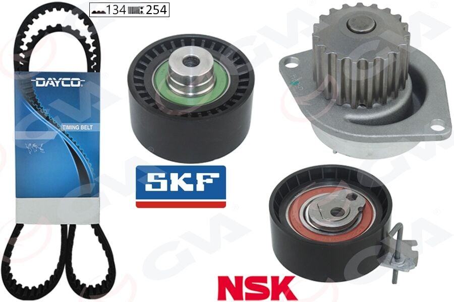 GVA 59WPK4324 DEVİRDAİMLİ EKSANTRİK GERGİ KİTİ P206-207-307-308-PARTNER-C2-C3-C4-XSARA-BERLINGO 1.6 16V TU5JP4 DFM SUCCE 1.6 16V 09-13 TU5JP4 - Görsel 1