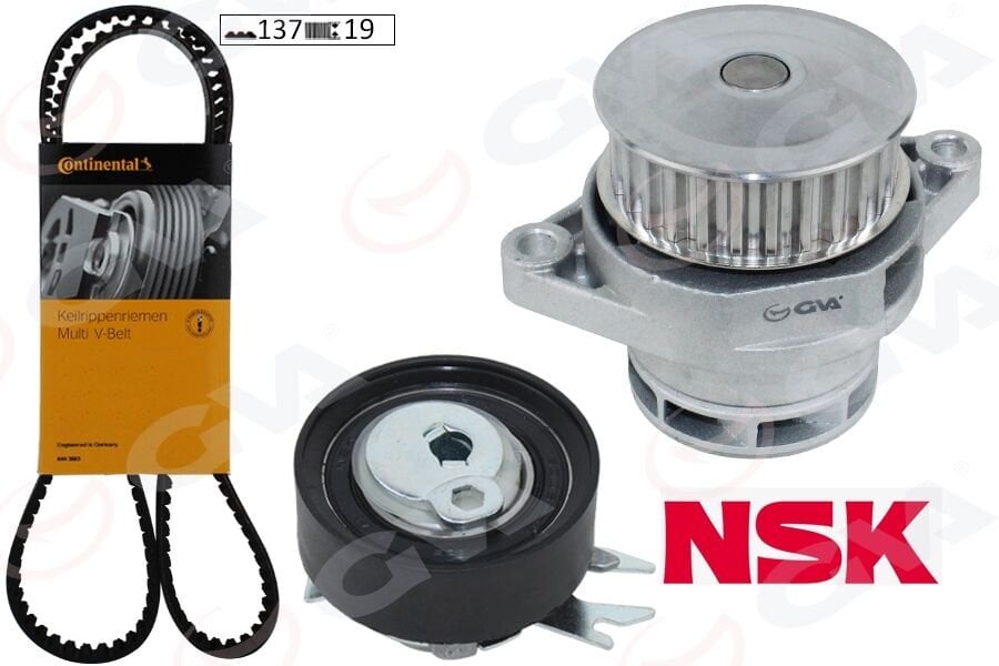 GVA 59WPK7508 DEVİRDAİMLİ TRİGER SETİ 137x19 POLO 96-00 -IBIZA 1.6 AEA-AEE-ALM - Görsel 1