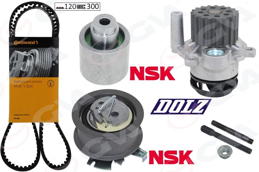 GVA 59WPK7574-1 DEVİRDAİMLİ TRİGER SETİ 120x300 T5-CADDY-PASSAT-JETTA-GOLF-POLO-A3-LEON 1.4-1.9TDI BJB-AXB-AMF-BLS - Görsel 1