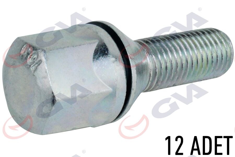 GVA 8810118 BİJON CİVATASI RENAULT 9-11 PULLU-ÇİNKO-BEYAZ PAKET 12 - Görsel 1