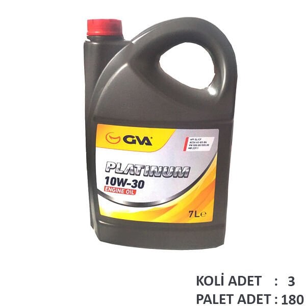 GVA 9920226 MOTOR YAĞI 10W30 7 LT PLATINUM TAM SENTETİK API SL/CF - Görsel 1