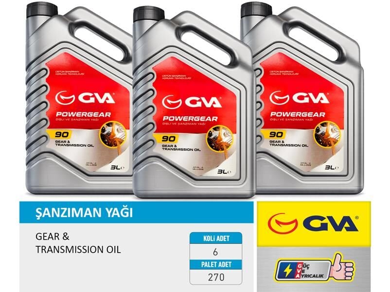 GVA 9921820 ŞANZIMAN YAĞI 90W API GL-4 3 LT - Görsel 1