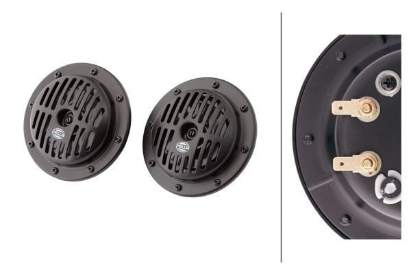HELLA 3CB004811042 KORNA 12V SÜPER TON SET KORNA 310-380 hz - Görsel 1