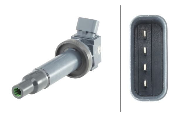 HELLA 5DA358000421 ATEŞLEME BOBİNİ PEUGEOT P107 14> P108 14> CITROEN C1 14> 1.0 VTI 1KR / TOYOTA COROLLA 1.4L 1.6L 4ZZ- FE 3ZZ-FE ZZE112 ZZE120 ZZE121 VVTi 02-06 / AVENSIS 1.6L 3ZZFE ZZT251 VVTi 03-08 4 soketli - Görsel 1