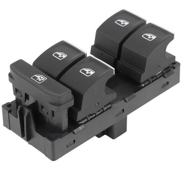 HELLUX PRA.700162 CAM ANAHTARI SOL DÖRTLÜ KROM POWER WİNDOW SWİTCH LEFT VW GOLF V2-PASSAT B8-TIGUAN-LEON-ALTEA - Görsel 1
