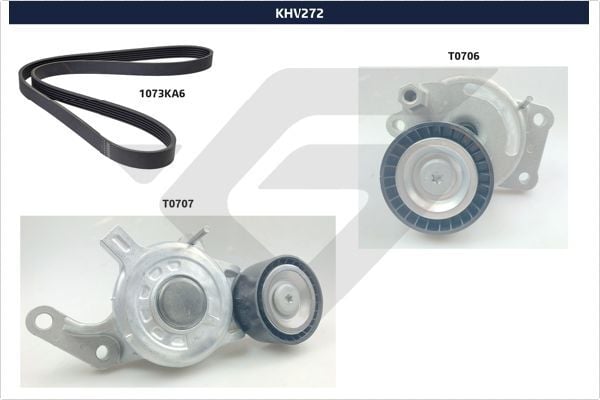 HUTCHINSON KHV272 ALTERNATÖR GERGİ KİTİ 6PK1073 GRANDLAND-VIVARO C-ZAFIRA LIFE-P308-P508-P3008-P5008-EXPERT- JUMPY- C4-C5-DS4-DS5-PROACE VERSO 2.0 BlueHDI DW10 - Görsel 1