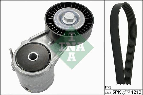 INA 529000810 ALTERNATÖR GERGİ KİTİ ASTRA F-G-H-COMBO-CORSA B-C-ZAFIRA-VECTRA C 1.4-1.6-1.8i-1.8 16V 5PK1210 6340626-1340635 - Görsel 1