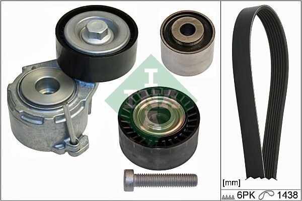 INA 529010710 ALTERNATÖR GERGİ KİTİ KÜTÜKLÜ PARTNER-BERLINGO-SCUDO-JUMPY-XSARA-306 1.9D 99>DW8B KLİ SIZ K016PK1438 - Görsel 1