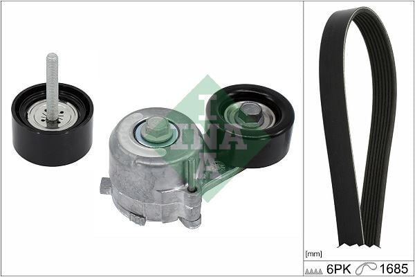 INA 529042110 ALTERNATÖR GERGİ KİTİ 6PK1685 KAYIŞ ASTRA J-ASTRA K-INSIGNIA B-ZAFIRA C 1.6 A16XHT-A-B16SHL-SHT - Görsel 1