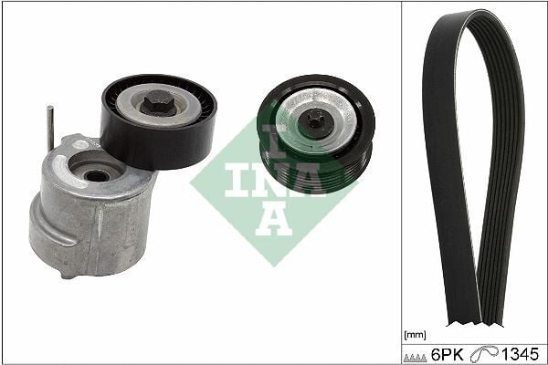 INA 529045910 V KAYIŞ SETİ FIAT EGEA 15> 500L 14> ALFA ROMEO GIULIETTA 14> 1.6D MTJ 6PK 1345 - Görsel 1