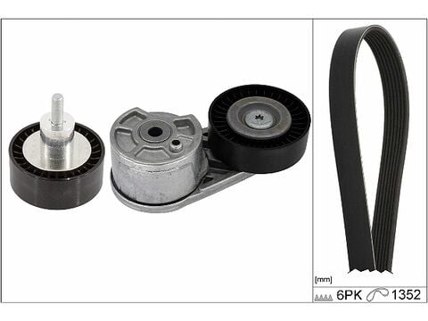 INA 529054910 V KAYIŞ GERGİ KOMPLE SET GERGİ V KAYIŞ AVARE RULMAN FORD TRANSİT-CUSTOM 18> 2.0 ECOBLUE 6PK1352 G K2Q 19A216 AB - Görsel 1